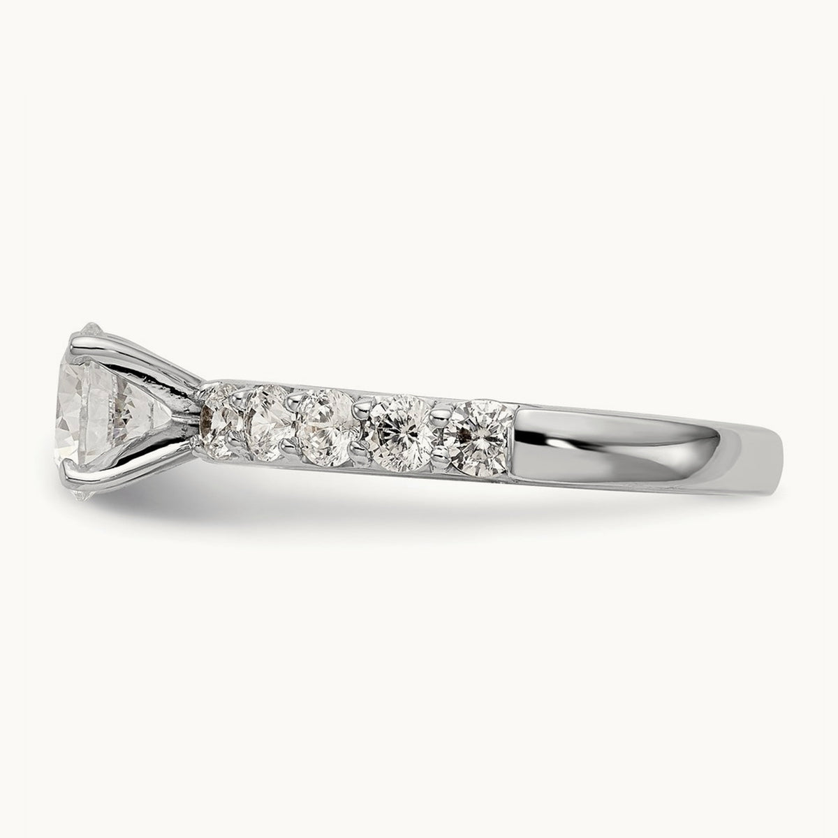 Peg Set Semi-Mount Engagement Ring — 7/8 ct, 7