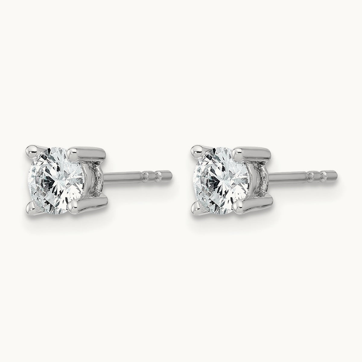 Round Heavyweight Stud Earrings, 0.10-7.00 ct tw Lab-Grown Diamond — 3/4 ct, 14K White Gold