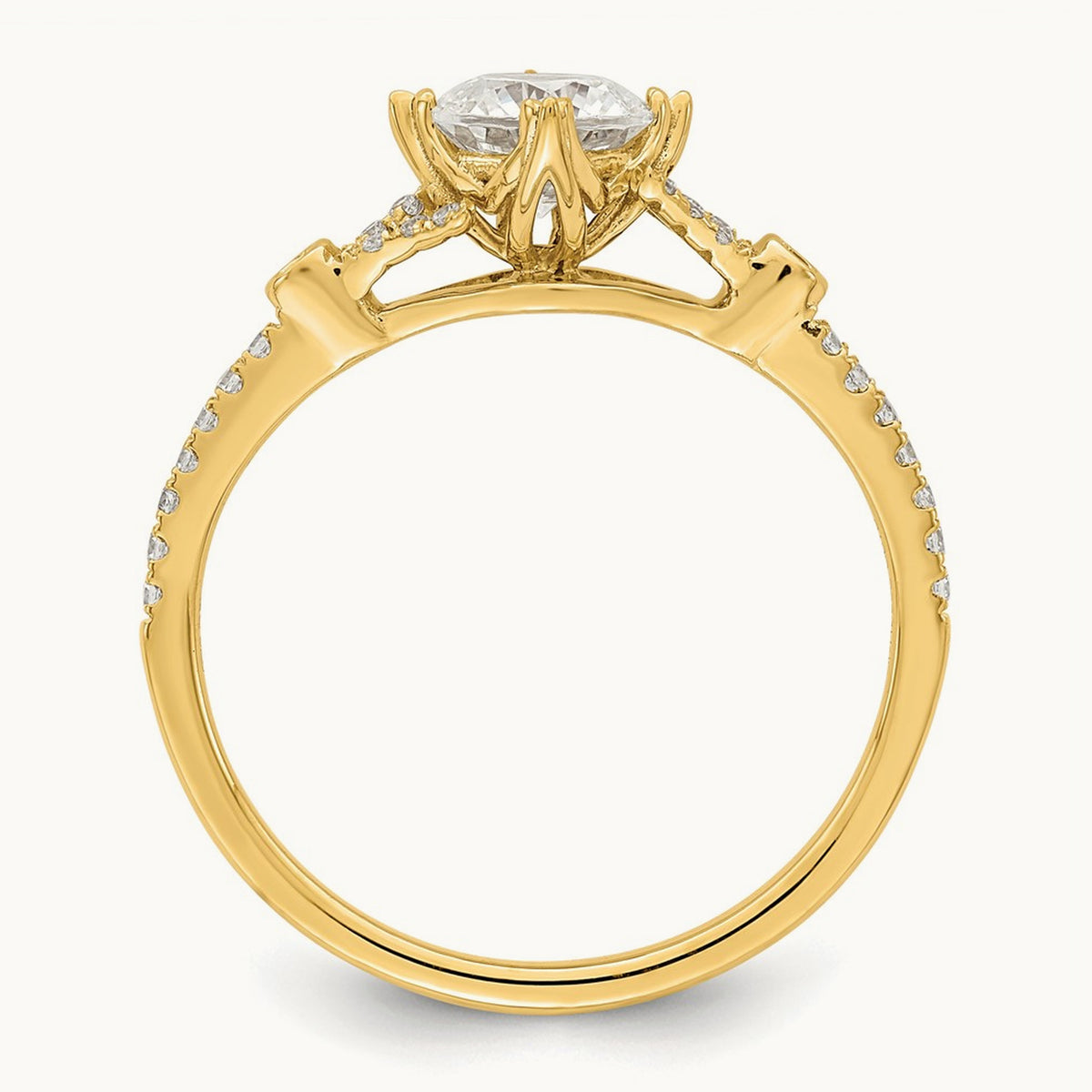 3/4ct Round Semi-Mount Engagement Dia Ring, 14K Gold