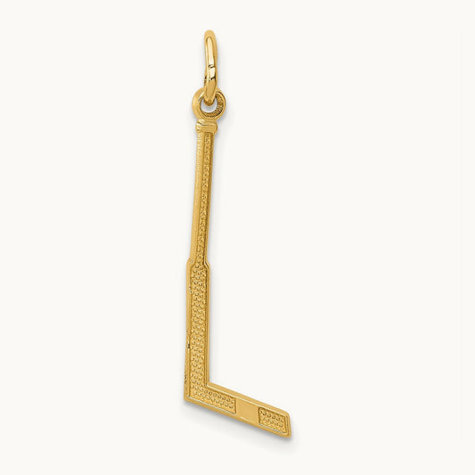 Goalie Stick Charm, 14K
