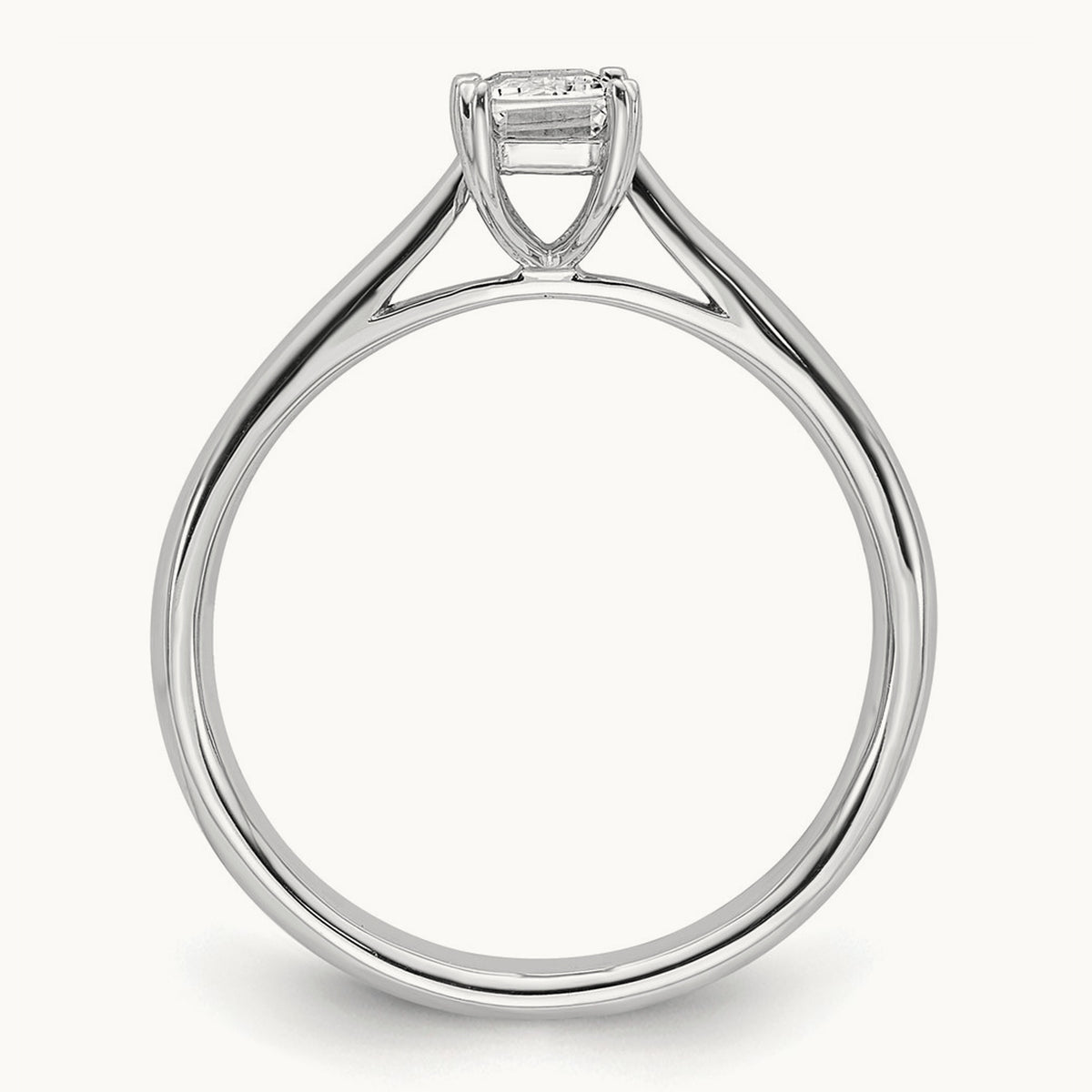 Emerald Solitaire Engagement Ring Mounting
