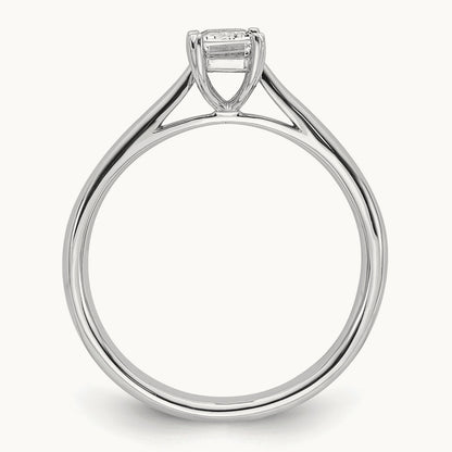 Emerald Solitaire Engagement Ring Mounting
