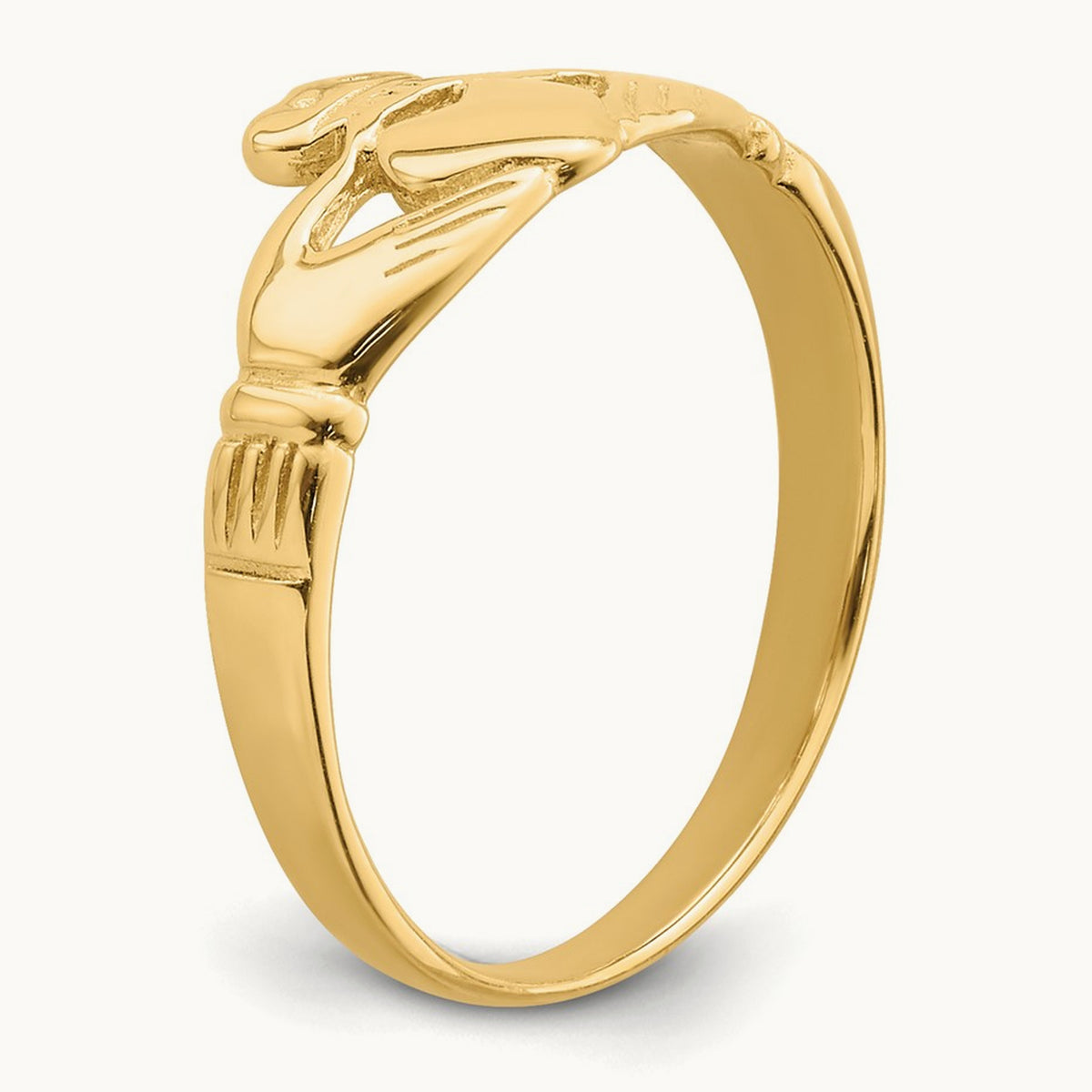 Baby Claddagh Ring — 14K Yellow Gold, 3