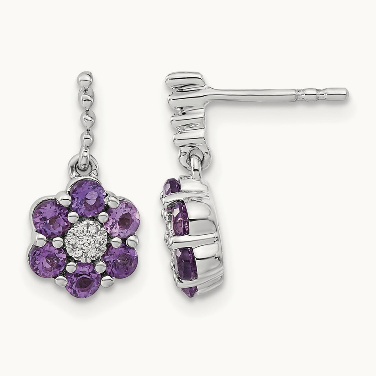 Amethyst and Diamond Earrings — photo set