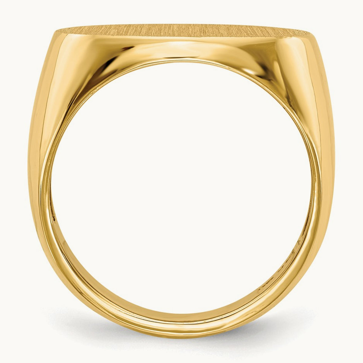 Open Back Mens Signet Ring — photo set