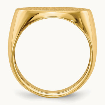 Open Back Mens Signet Ring — photo set