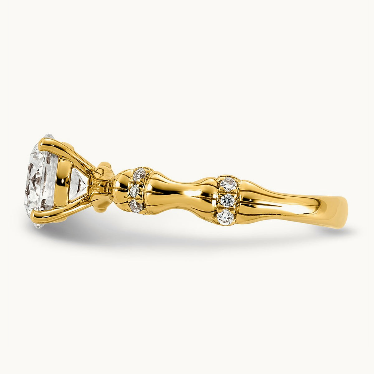 Round Center Ring, 1 5/8-3 1/8 ct Lab-Grown Diamond
