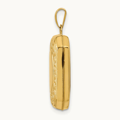 Fancy Rectangle Locket, 14K Yellow Gold
