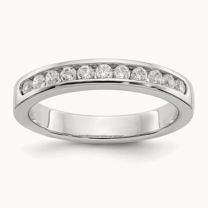 11- Stone Closed Channel Band Mounting, 1.9mm, 14K White Gold