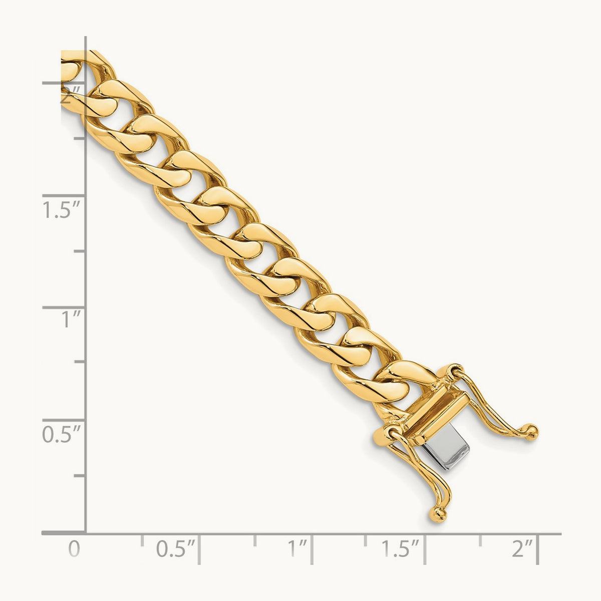 Hand-polished Flat Beveled Curb Chain — 7.5mm