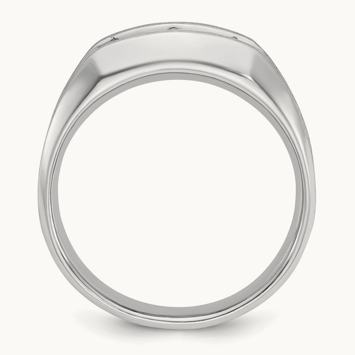 3 Stone Men's Ring, 0.50 ct tw Lab-Grown Diamond