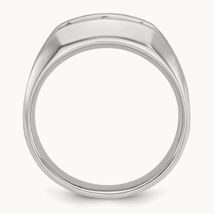 3 Stone Men's Ring, 0.50 ct tw Lab-Grown Diamond