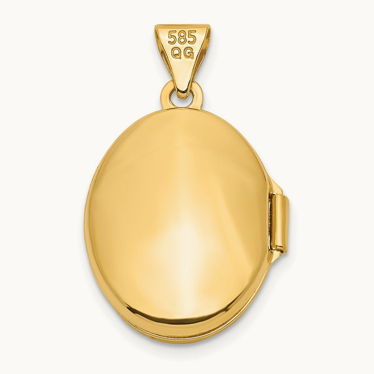 Floral Oval Locket, 17mm, 14K