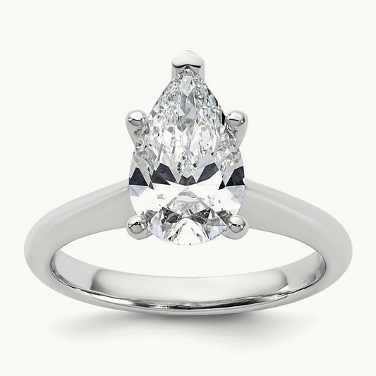 Pear 8X Ring, 2.00 ct tw Lab-Grown Diamond — 14K White Gold