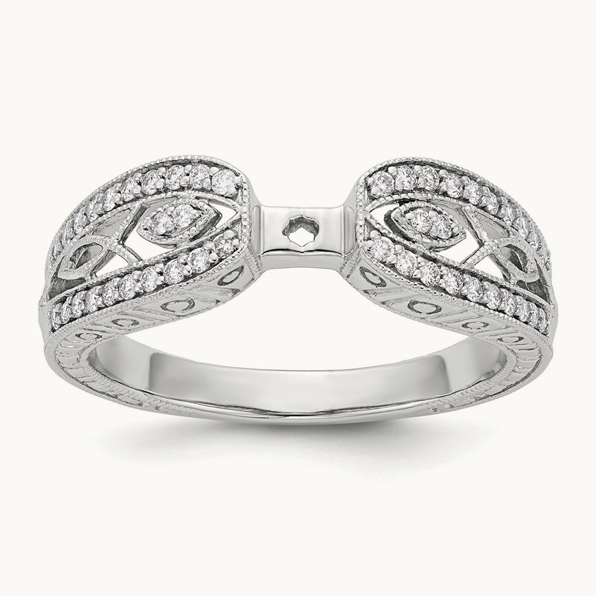Peg Set Semi-Mount Engagement Ring, 0.20 ct tw