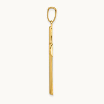 Hollow Cross Pendant, 14K