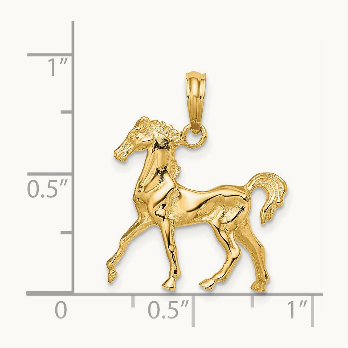 3-D Horse Charm — 25.7mm