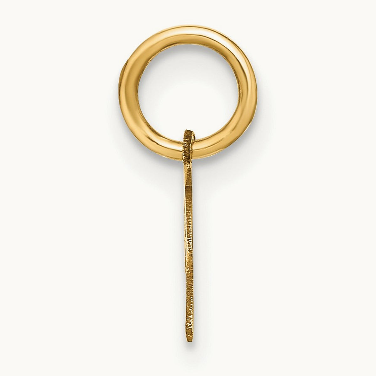 Upper case Initial Charm — 14K Yellow Gold, P