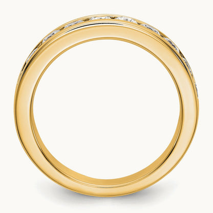 Setting: 11- Stone Closed Channel Band Mounting, 2.9mm — 14K Yellow Gold