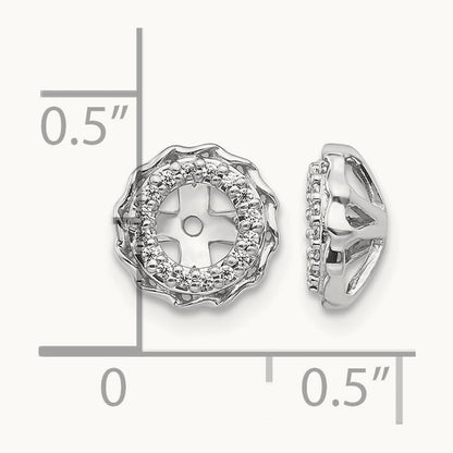 Twisted Edge Diamond Earring Jackets — 9mm