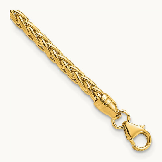 Polished Fancy Link Bracelet, 14K