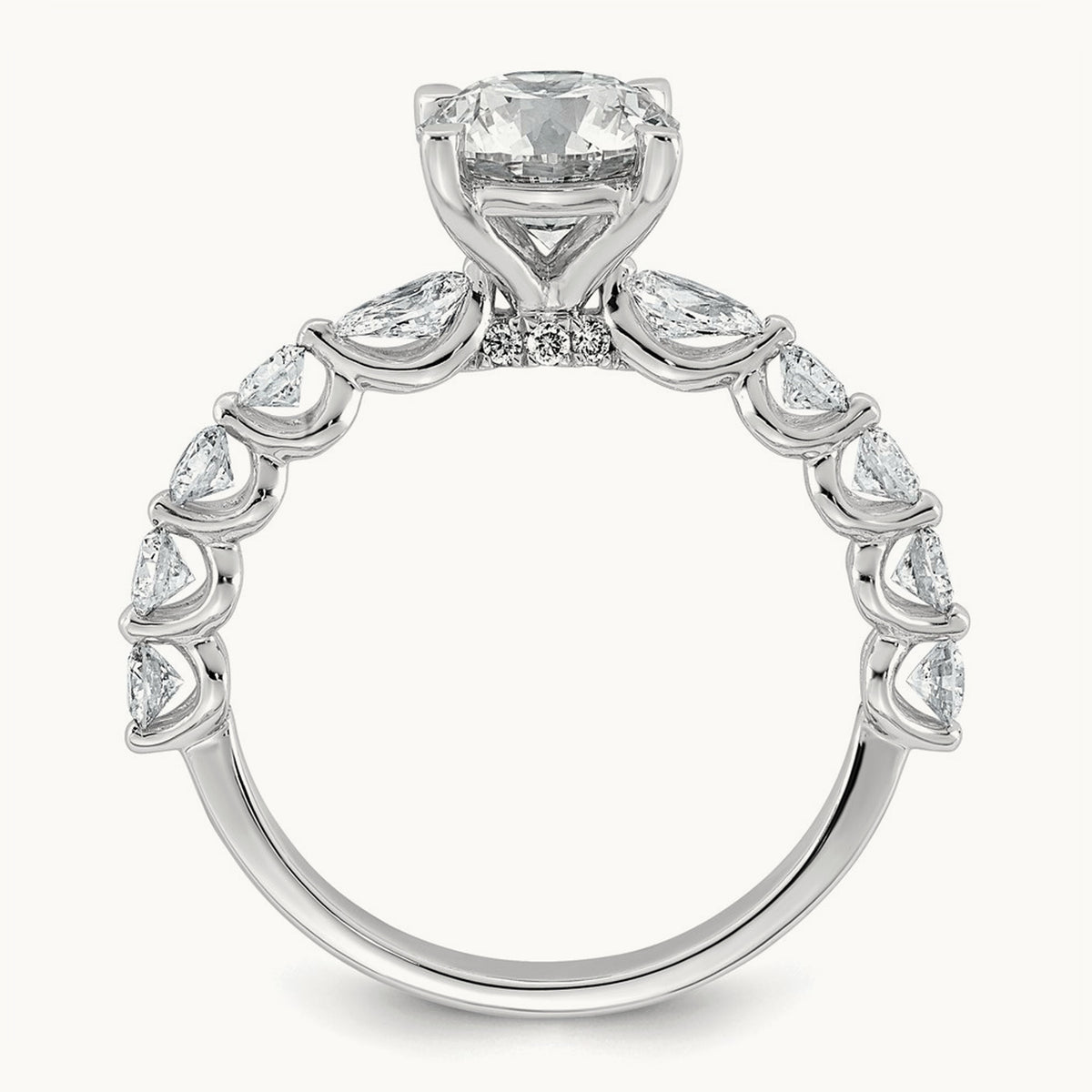 . Rd Center Engagement Ring, 2 1/4-5 1/8 ct Lab-Grown Diamond