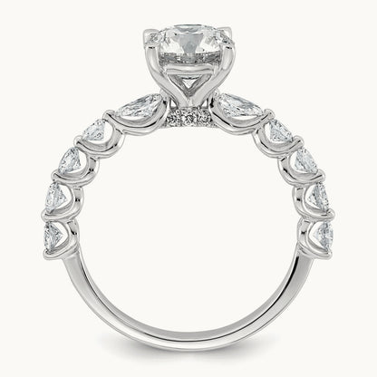 . Rd Center Engagement Ring, 2 1/4-5 1/8 ct Lab-Grown Diamond