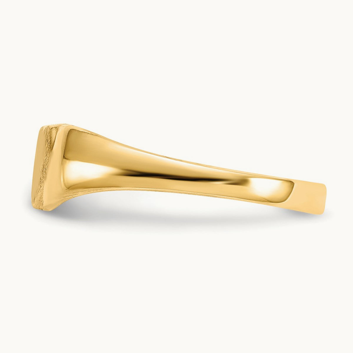 Satin Baby Heart Signet Ring, 14K