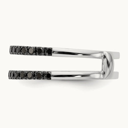 Black Diamond Guard, 14K White Gold