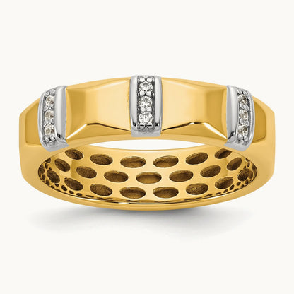14ktt IB Goodman Mens Satin Complete 1/15ct Diamond Ring