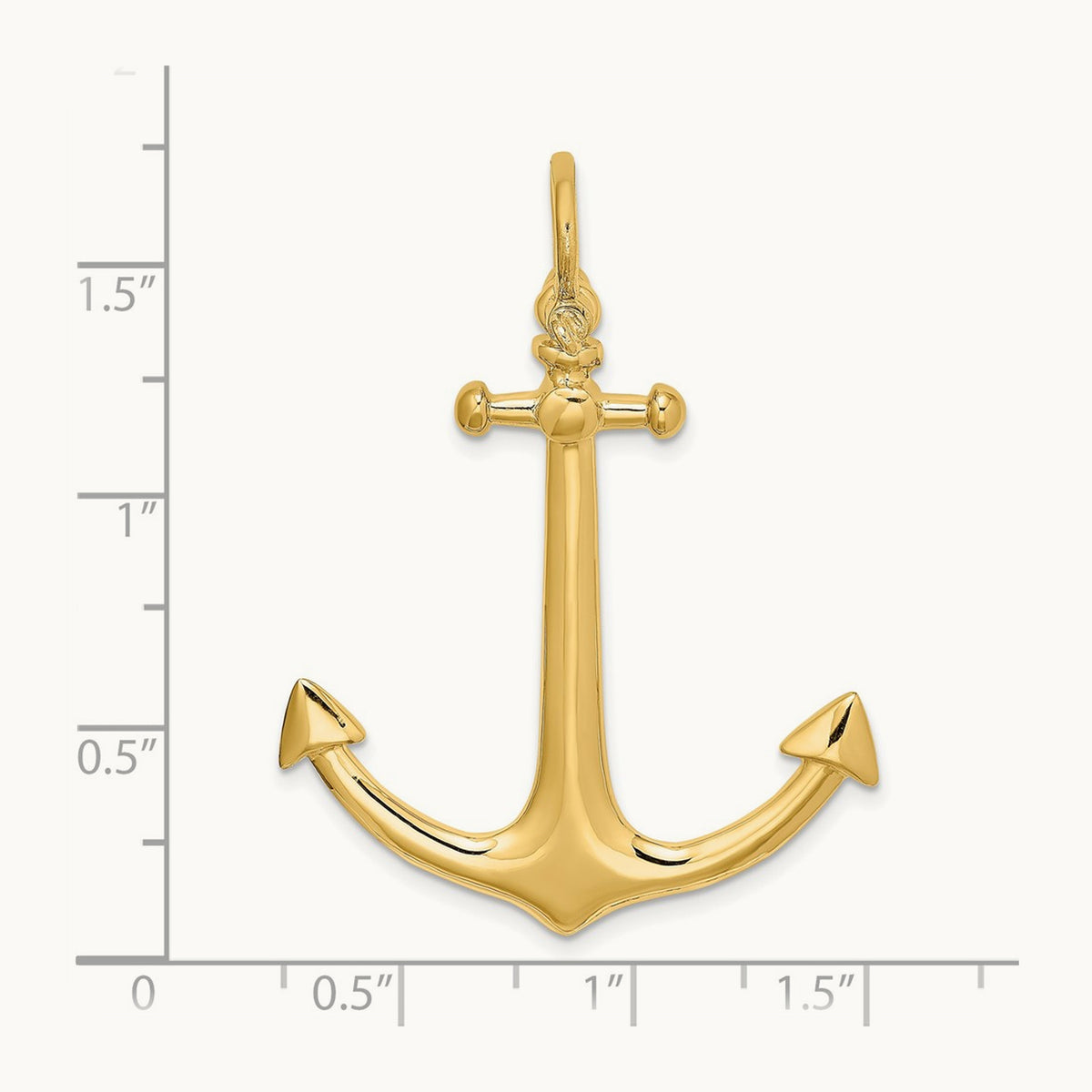 3-D Large Anchor Charm, 14K