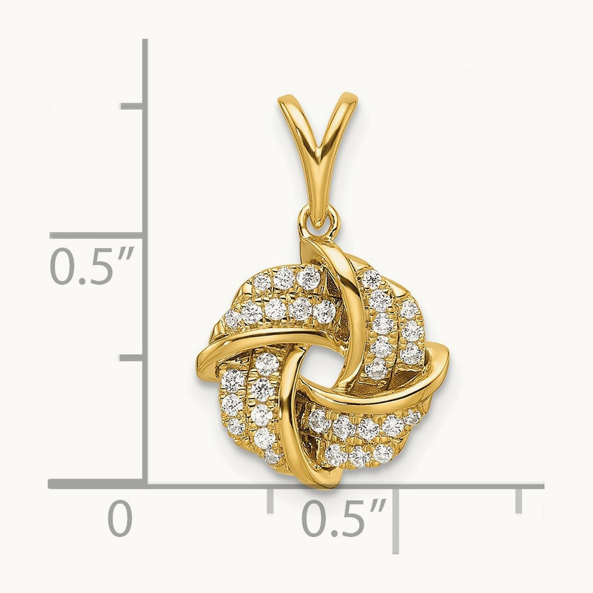 Love Knot Pendant, 0.20 ct tw Lab-Grown Diamond