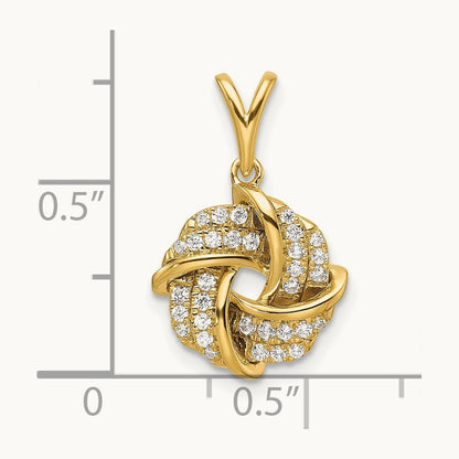 Love Knot Pendant, 0.20 ct tw Lab-Grown Diamond
