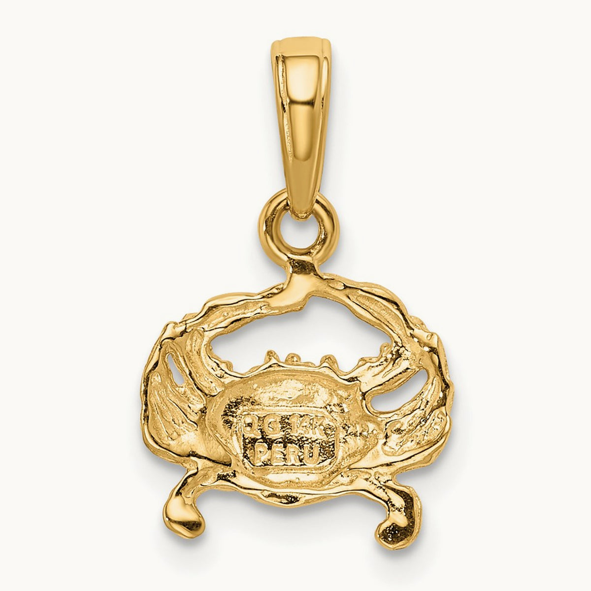 Crab Pendant, 14K