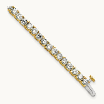 Tennis Bracelet, 7.00 ct tw Lab-Grown Diamond — 14K Yellow Gold
