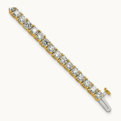 Tennis Bracelet, 7.00 ct tw Lab-Grown Diamond — 14K Yellow Gold