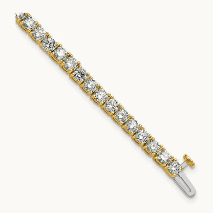 Tennis Bracelet, 7.00 ct tw Lab-Grown Diamond — 14K Yellow Gold