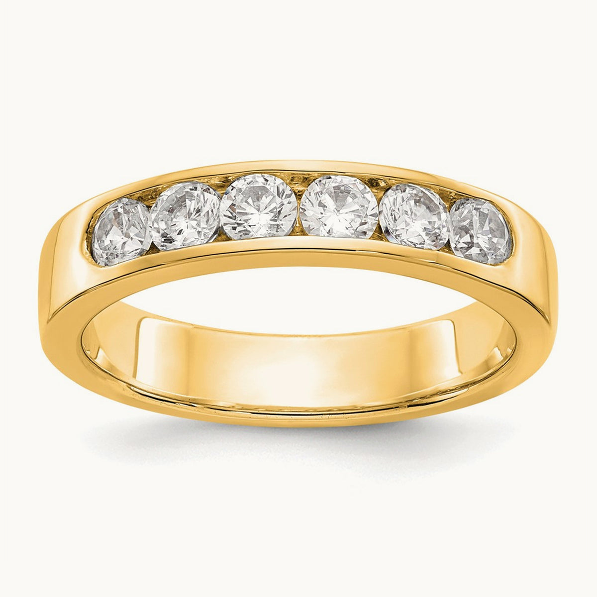 Setting: 6- Stone Closed Channel Band Mounting, 3.1mm — 14K Yellow Gold