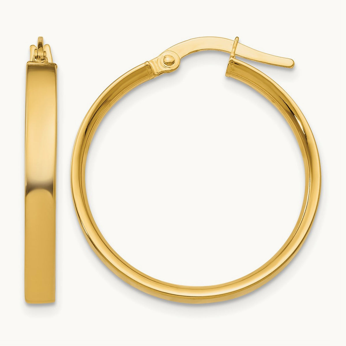 Medium Hoop Earrings — 14K Yellow Gold