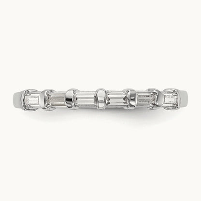 Diamond Wedding Band, 14K White Gold