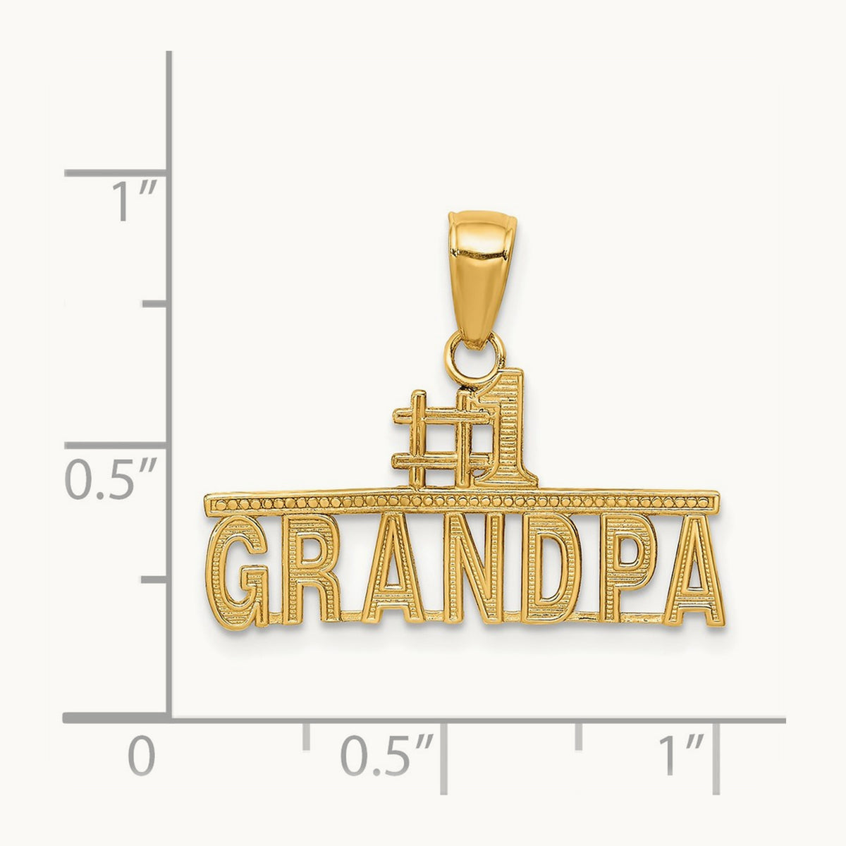 #1 GRANDPA Pendant, 14K