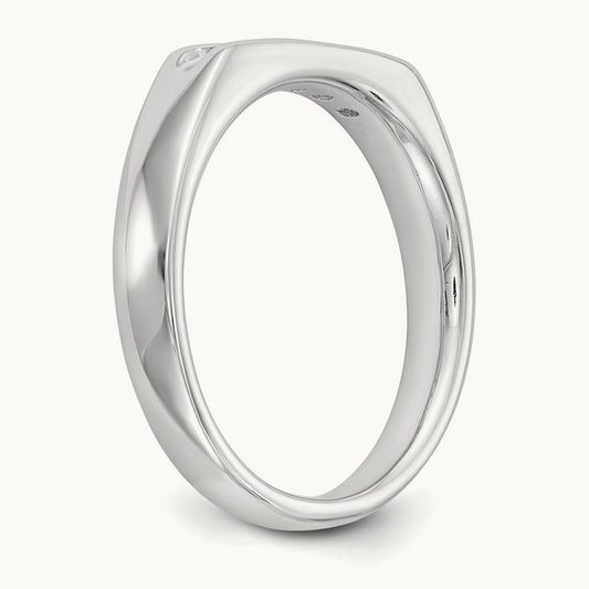 5-Stone Diamond Channel Band, 14K White Gold