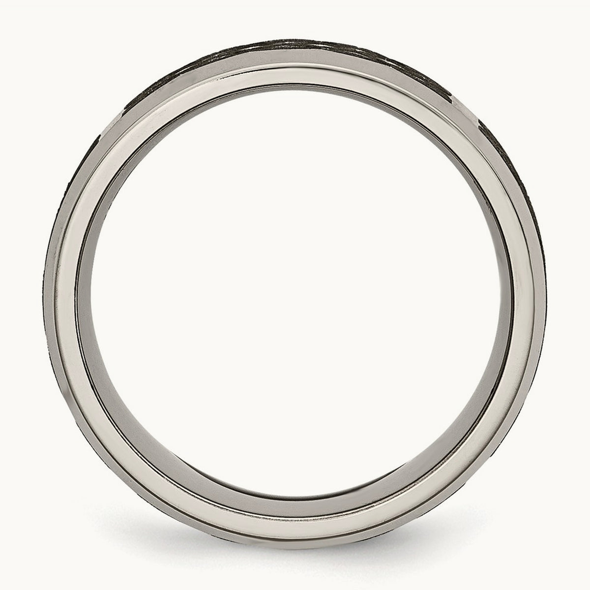 Brushed & Polished Celtic Laser Design Beveled Edge Band — photo set