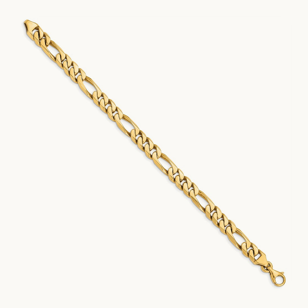 Hand-polished Figaro Link Bracelet — 9 inch
