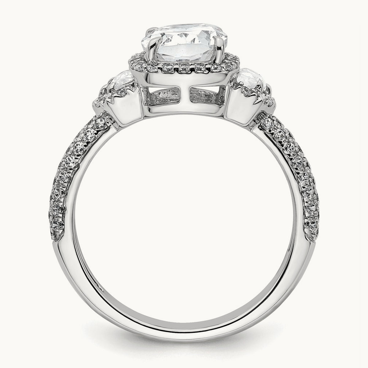 Oval Halo Engagement Ring, 3.00 ct tw Lab-Grown Diamond