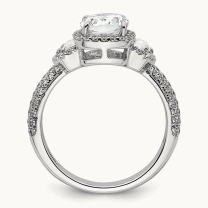 Oval Halo Engagement Ring, 3.00 ct tw Lab-Grown Diamond