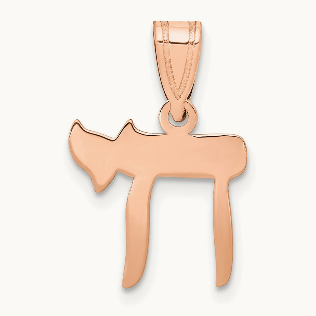 Chai Pendant — 14K Rose Gold