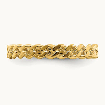 Chain Link Band Ring, 14K