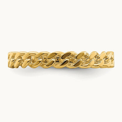 Chain Link Band Ring, 14K