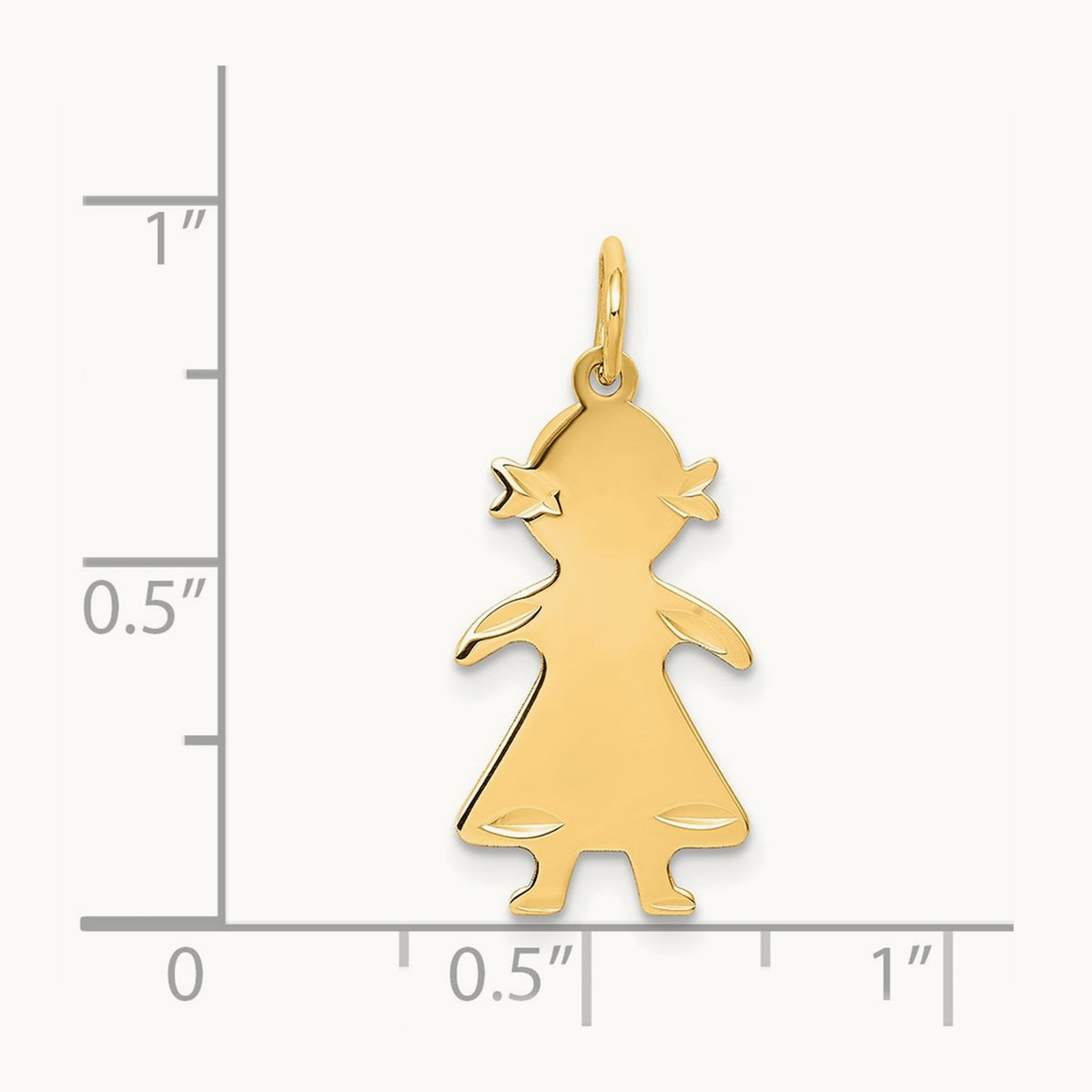 .018 Depth Engravable Girl Charm — 25mm